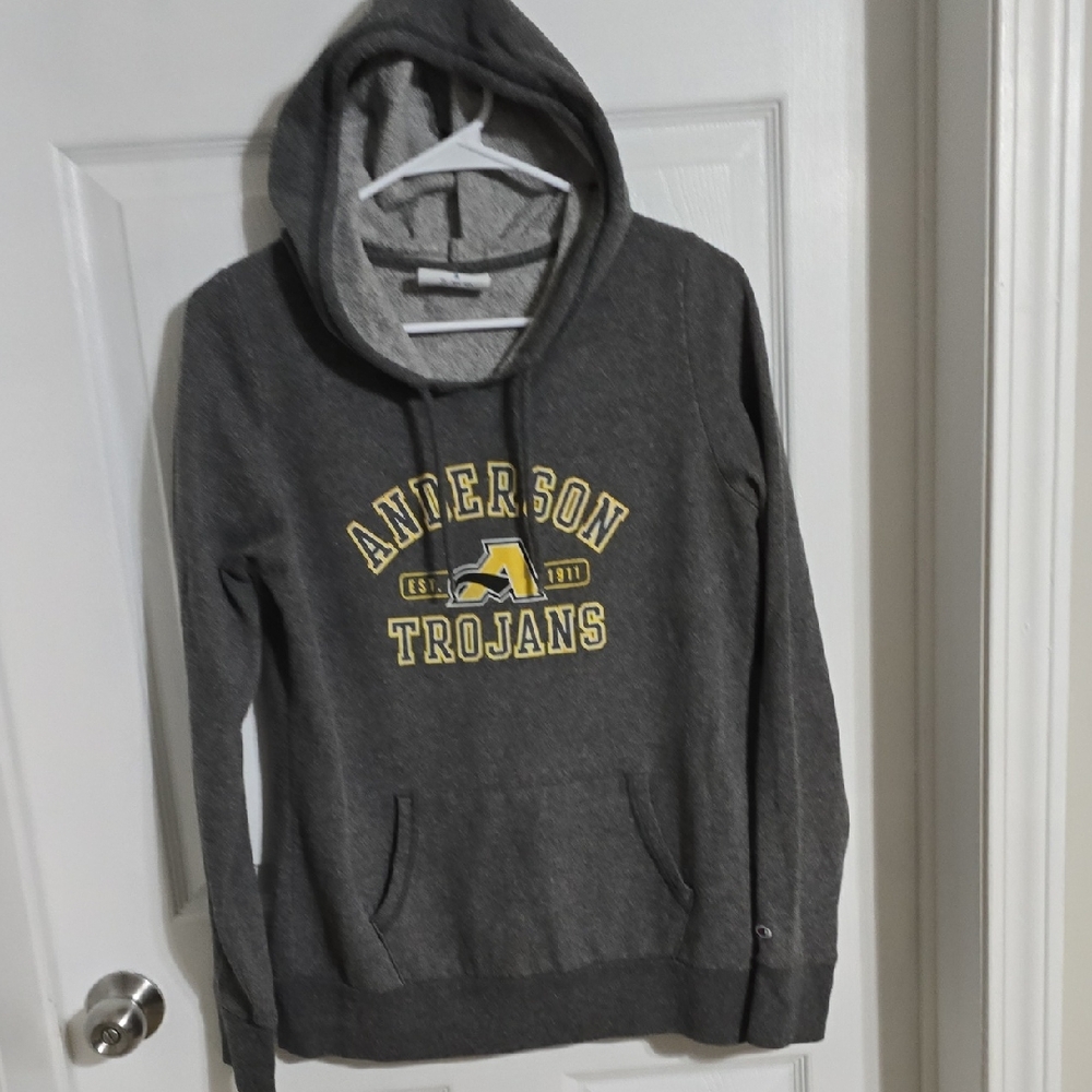 Champion Gray Hoodie with Yellow Print